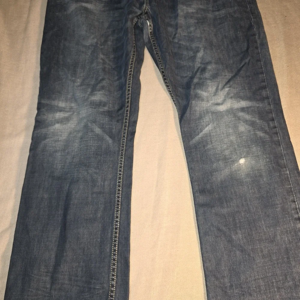 Buffalo David Bitton Evan-X Jeans Men's 40x32 Blue Denim Slim Straight Stretch